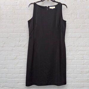 EDDIE BAUER Dress Classic Straight Black Stretch Knit Sleeveless Dress Womens L